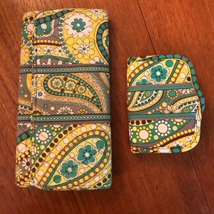 Vera Bradley Tri-fold wallet and card case